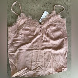 Wmns Abercrombie&Fitch pink lace satin camisole Size XS NWT
